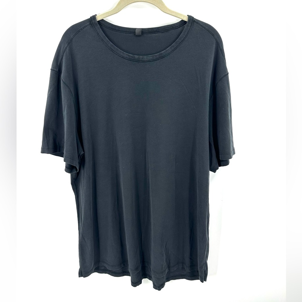 Lululemon Short Sleeve Shirt Mens XXL Casual Soft Stretch Black Classic